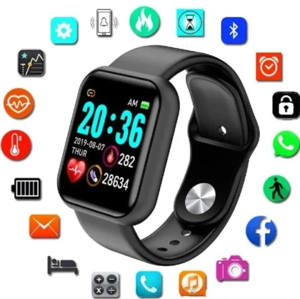 crown 4+1 smart watch-wireless charging smart watch with 4 straps - Image 3