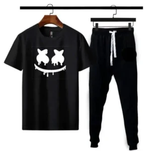 2 Pcs Men's Polyester Printed Track Suit